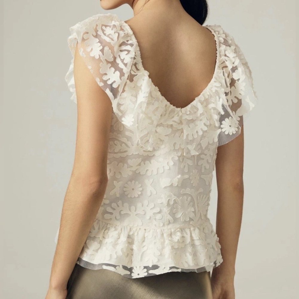 ANTHROPOLOGIE TEXTURED OFF THE SHOULDER TOP - Picture 5 of 14
